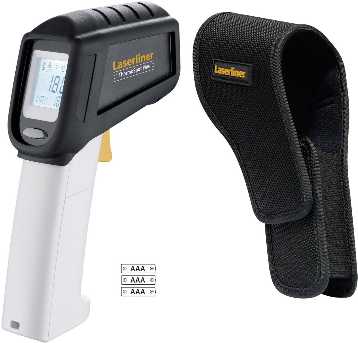 Laserliner 082.042A ThermoSpot Plus Infrarot-Temperaturmessgerät mit integriertem Laser