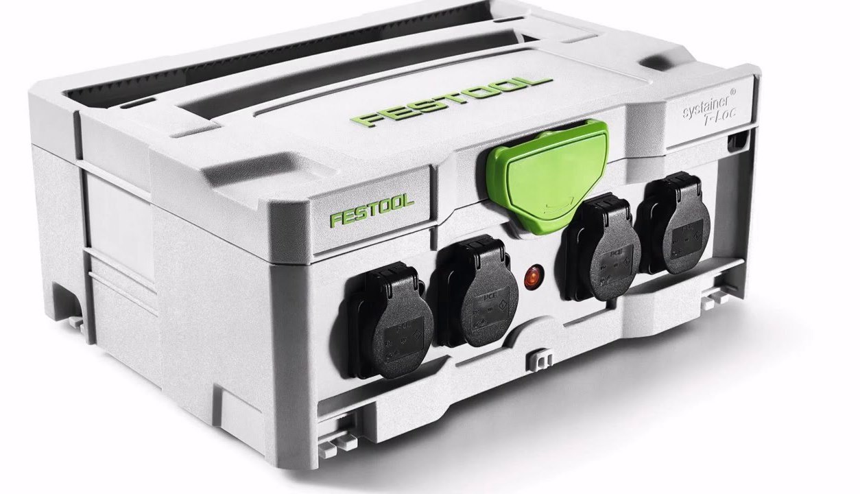 Festool Zubehör 200231 SYS-PowerHub SYS-PH 10-Meter-Verlängerungskabel mit 5 Steckdosen im Systainer