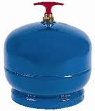 Sievert 201200 Gasflasche inh. 2 kg - gefüllt, mit Hahn, mit Haken