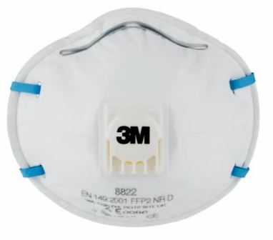 3M 1.21.15.882.20 8822 Staubmaske mit Ausatemventil FPP2 / V NR D 10 Stück