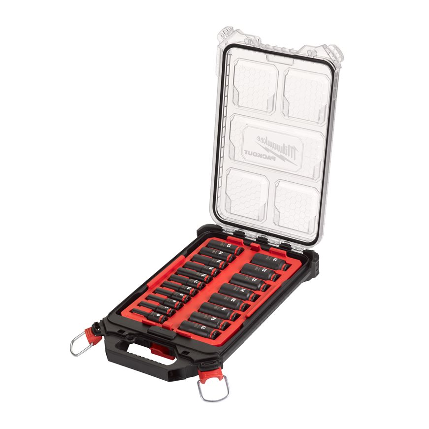 Milwaukee Zubehör 4932480946 3/8" Packout SHOCKWAVE™ IMPACT DUTY Steckschlüsselsatz 19-teilig