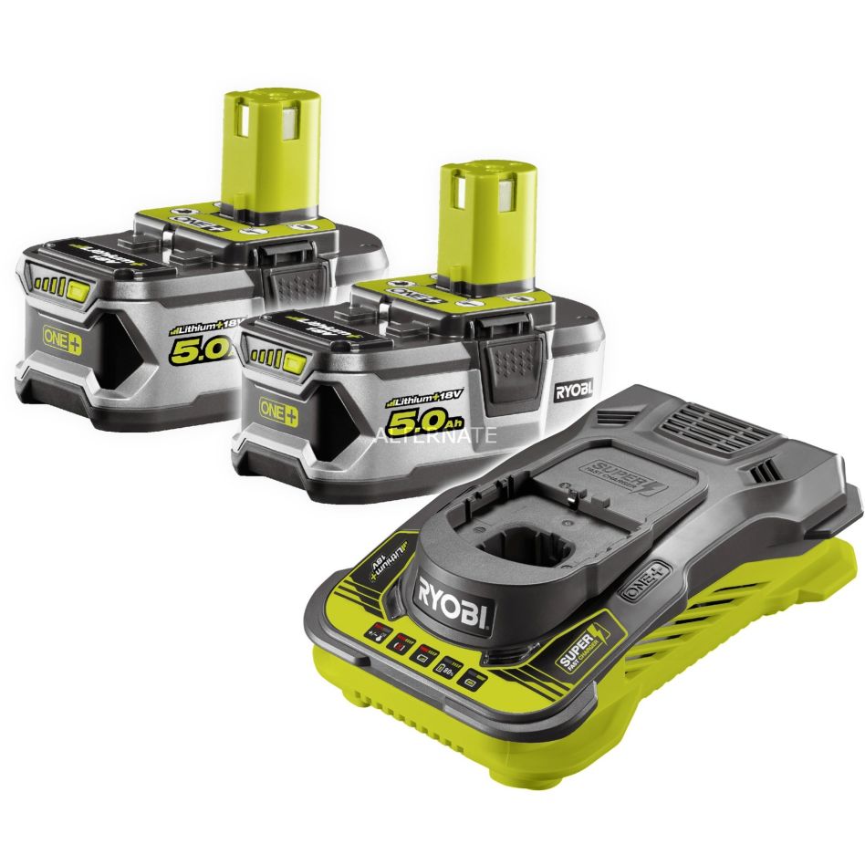 Ryobi Zubehör 5133004422 RC18150-250 18V 2x 5.0Ah Akku und Schnellladegerät