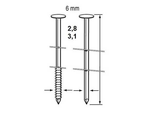 Dutack 5242008 RNCW28 Coilnagel glatt verzinkt 60mm 5000 Stück