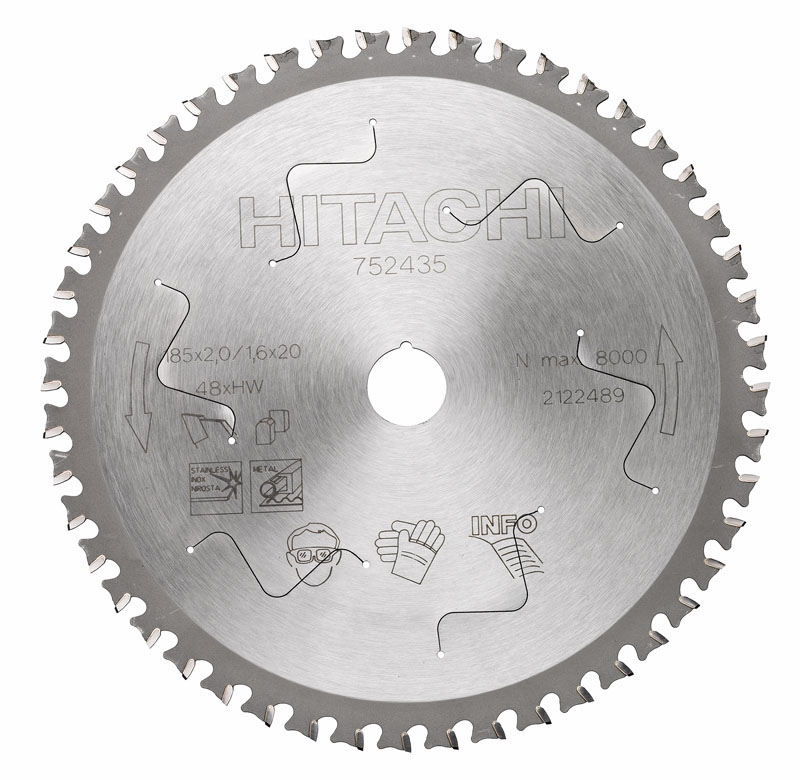 HiKOKI Zubehör 752470 Kreissägeblatt für Aluminium 255 x 30, 80 Zähne Verwendung für C10FCB / C10FCH / C10FSB / C10FSH / C10RA