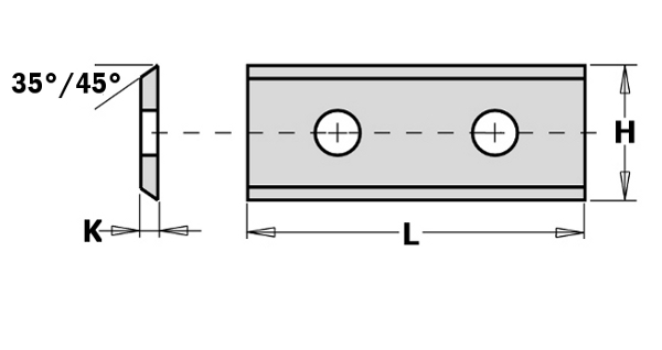 GRN Tools 790.300.20 WPL-Wechselklinge 2-seitig 30 x 12 x 1,5 mm 10 Stück