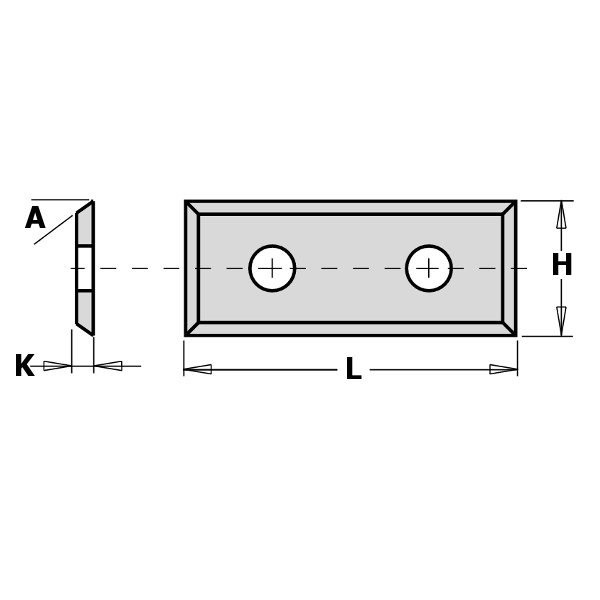 GRN Tools 790.483.12 WPL-Wechselklinge 4-seitig 48,3 x 12 x 1,5 mm 10 Stück