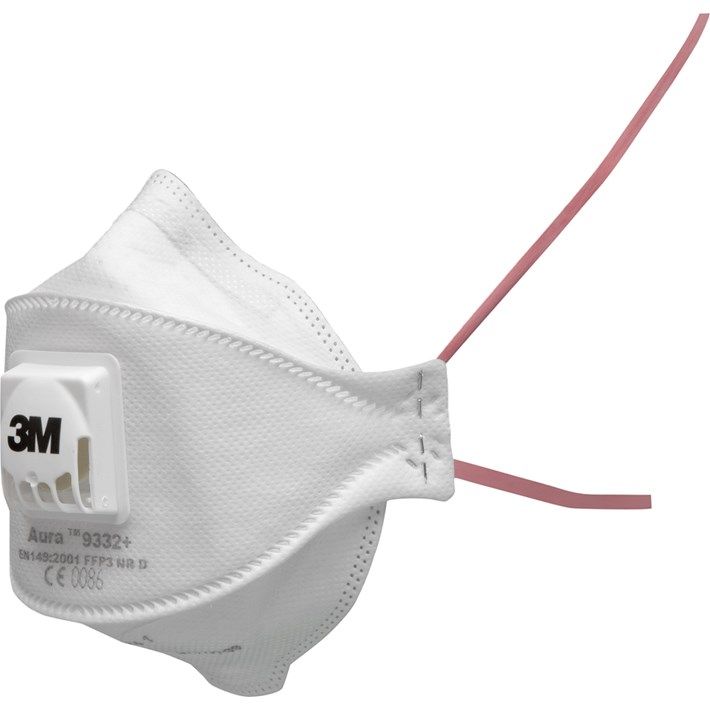 3M 1.21.15.933.25 9332+ P3 Faltenstaubmaske mit Ausatemventil FFP3 NR D 10 Stück