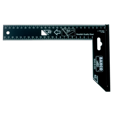 Bahco 9045-B-250 Präzisionswinkel mit Stahlblatt 250 mm