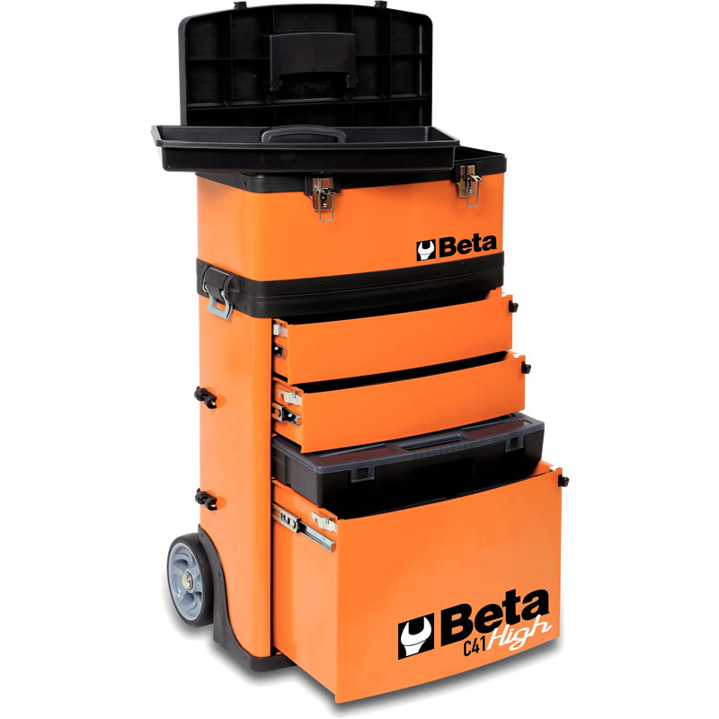 Beta 041000002 41000002 C41H Werkzeugwagen 2-teilig Orange