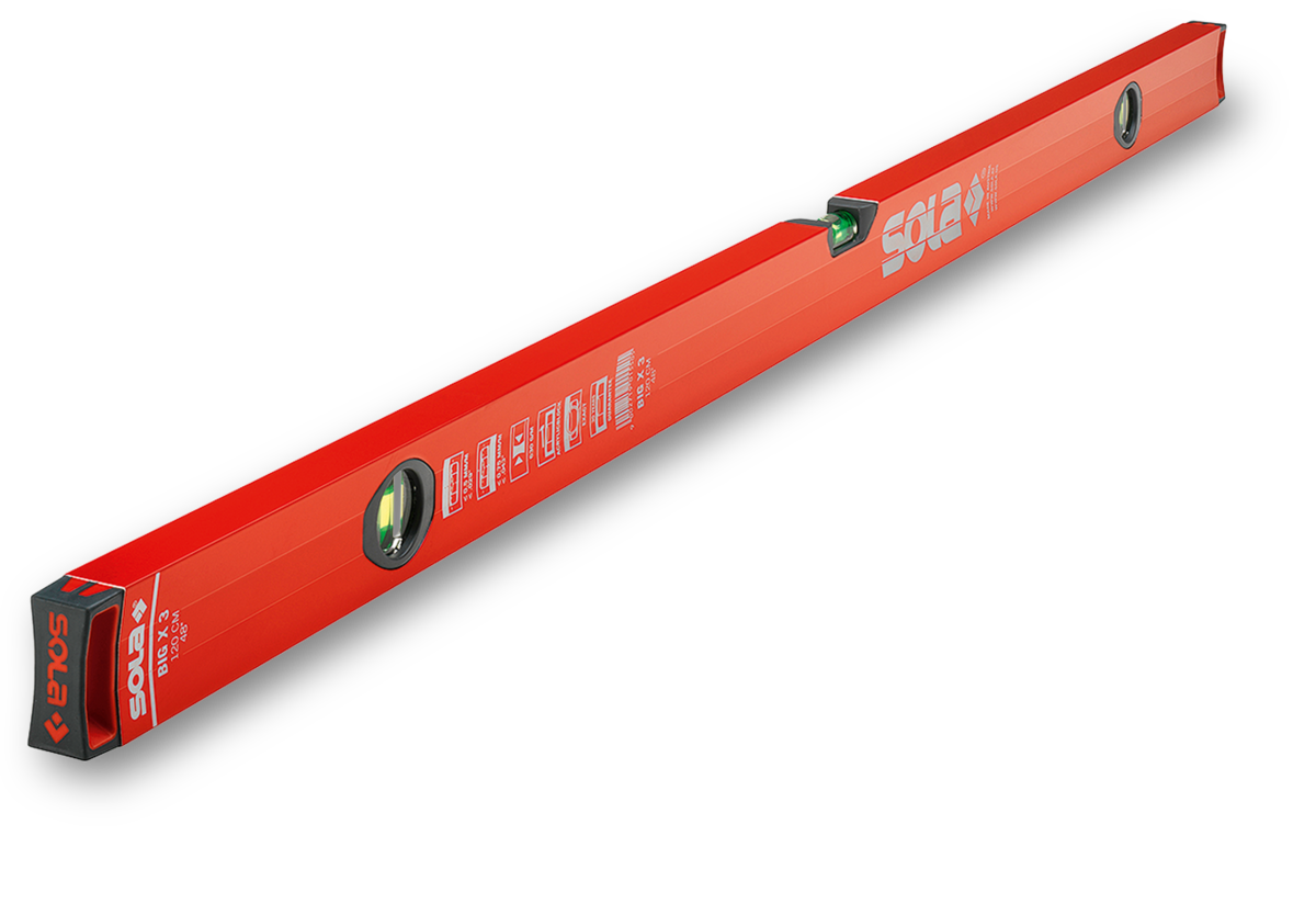Sola 01373501 BIGX3/150 Aluminium-Wasserwaage X-Profil 150 cm (3 Libellen)