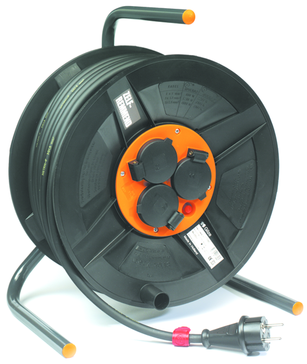 QwattPro 1111122 Kabeltrommel Blackmaster BM300 33mtr 3x2,5 mm2