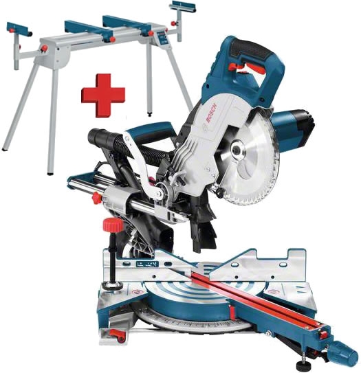 Bosch Blau 0615990FV8 GCM 8 SJL Plattensäge 216 mm 1600 Watt + GTA 2600 Unterwagen