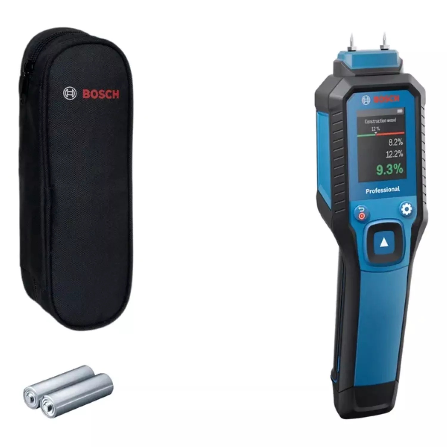 Bosch Blau 0601078000 GMP 1-13 Materialfeuchtemessgerät Stift 2x 1,5V LR6 (AA) in Box