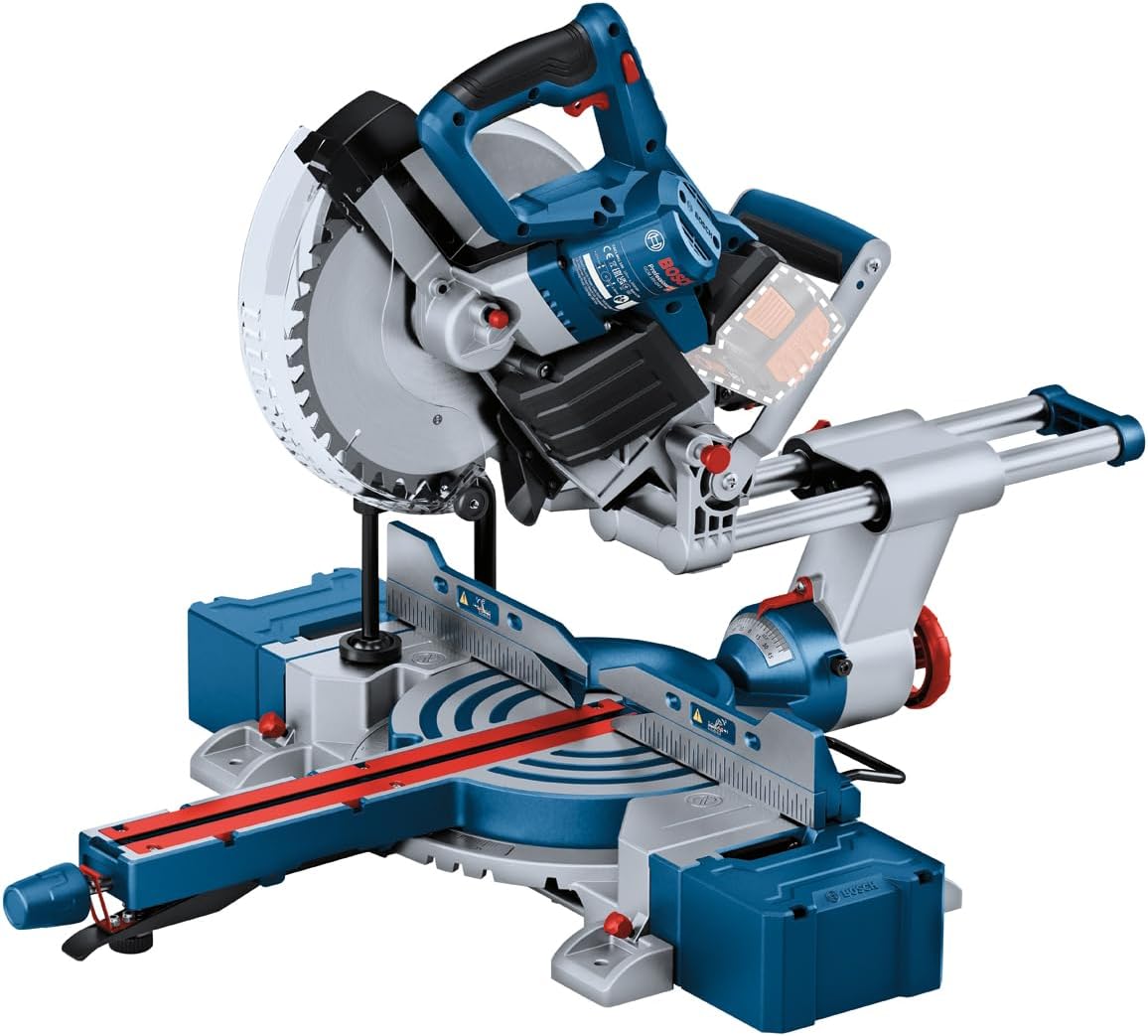 Bosch Blau 0601B51100 GCM 18V-254 D 18V Akku-Kappsäge 254 mm exkl. Batterien und Ladegerät