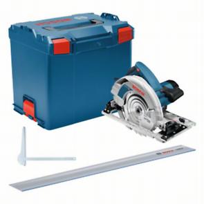Bosch Blau 0615990M92 GKS 85 G Kreissäge 2200W + Führungsschiene FSN 1400 in L-BOXX