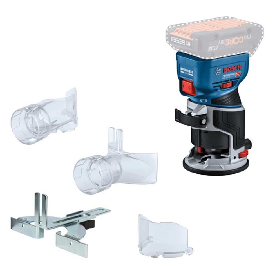 Bosch Blau 06016C2000 GKF 18V-8 Akku Kantenfräse exkl. Akkus und Ladegerät