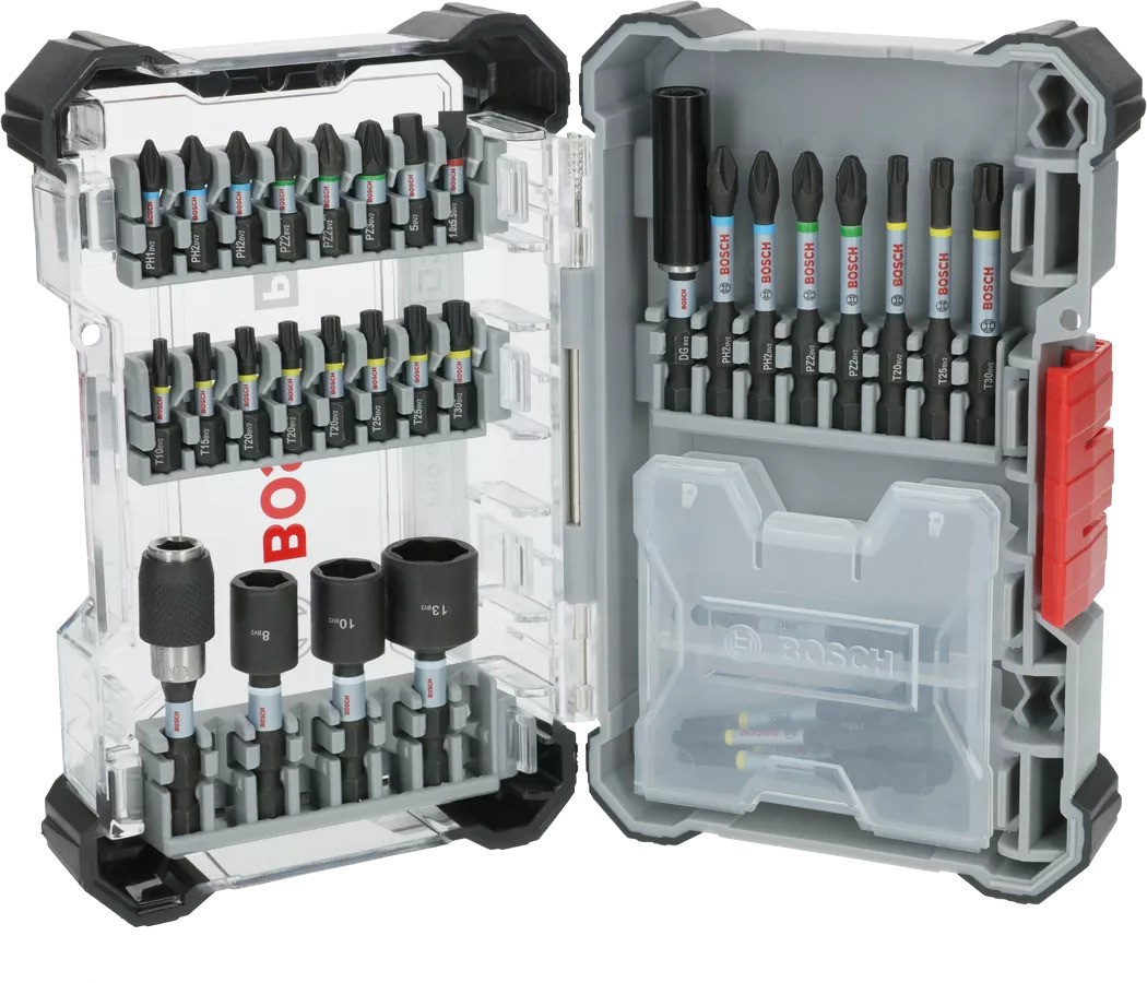 Bosch Blau Zubehör 2608521U76 PRO Schlagschrauber-Bit-Satz, 33-teilig
