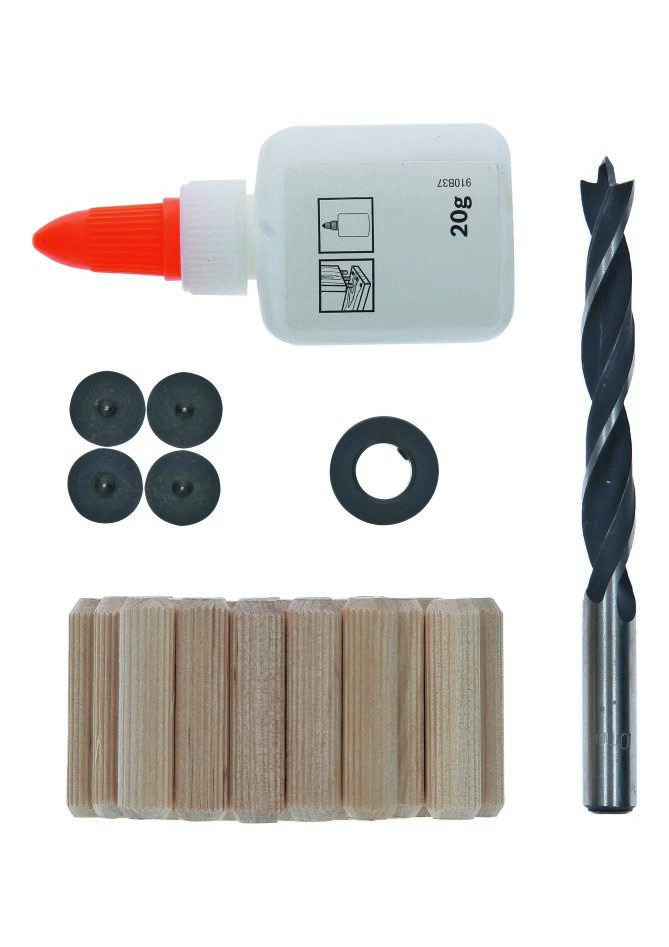 Bosch Blau Zubehör 2607000543 27tlg. Holzdübel-Set 10 mm, 40 mm