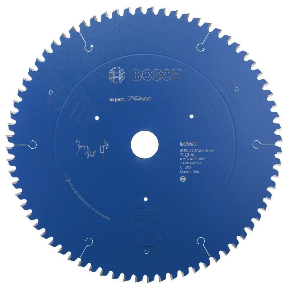Bosch Blau Zubehör 2608642531 Kreissägeblatt 305x30x72T