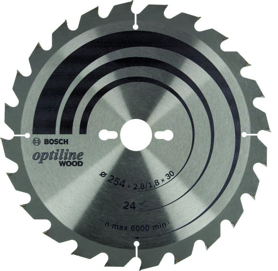 Bosch Blau Zubehör 2608838412 Opt Holzklinge 254x30x2.8/1.8x24T