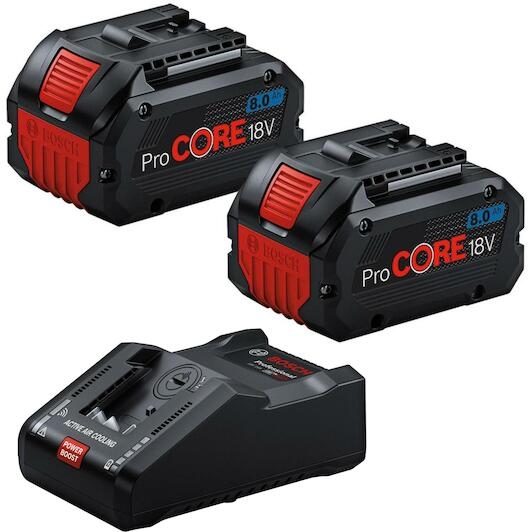 Bosch Blau Zubehör 1600A02T5P 2 x Akku ProCore 18V 8.0Ah + Ladegerät GAL 18V-160 Professional