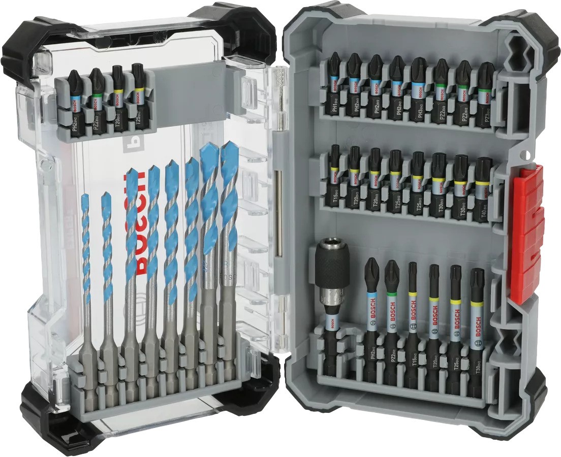 Bosch Blau Zubehör 2608521U82 PRO Schlagschraubendreher-Bit-Satz, 35-teilig