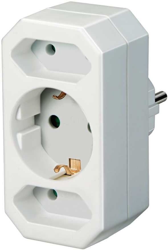 Brennenstuhl 1508050 Steckdosenadapter Euro 2 + Schutzkontakt 1