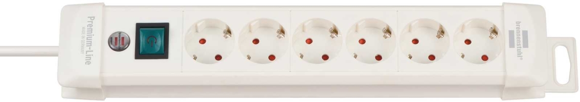 Brennenstuhl 1952260100 Steckdosenleiste 6-fach   Premium-Line weiss H05VV-F 3G1,