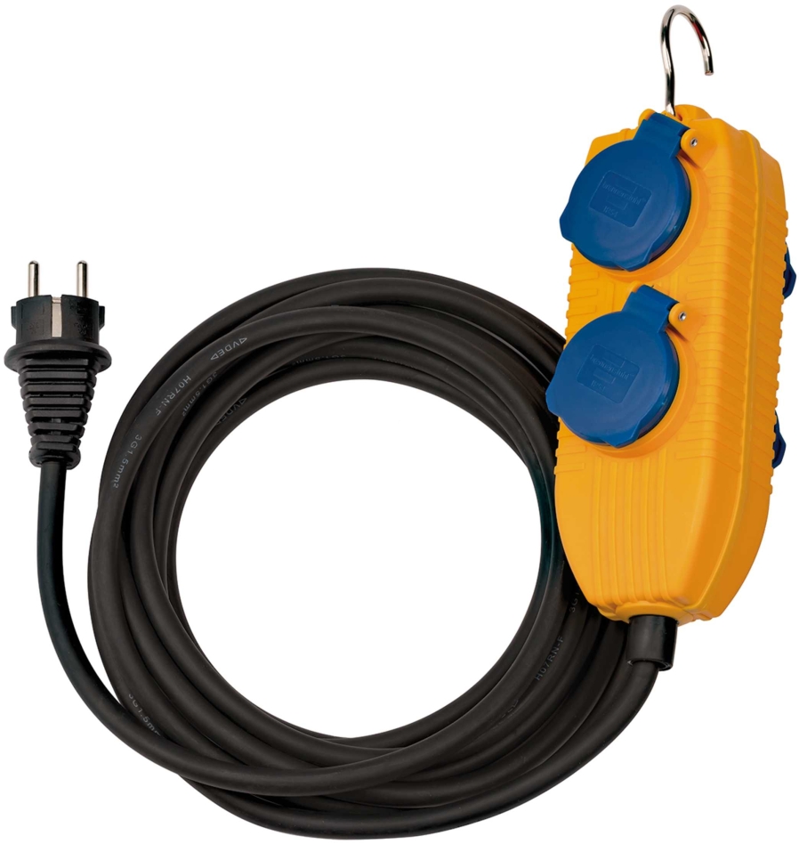 Brennenstuhl 1169200010 Baustellenkabel IP54 mit Powerblock 5m Kabel