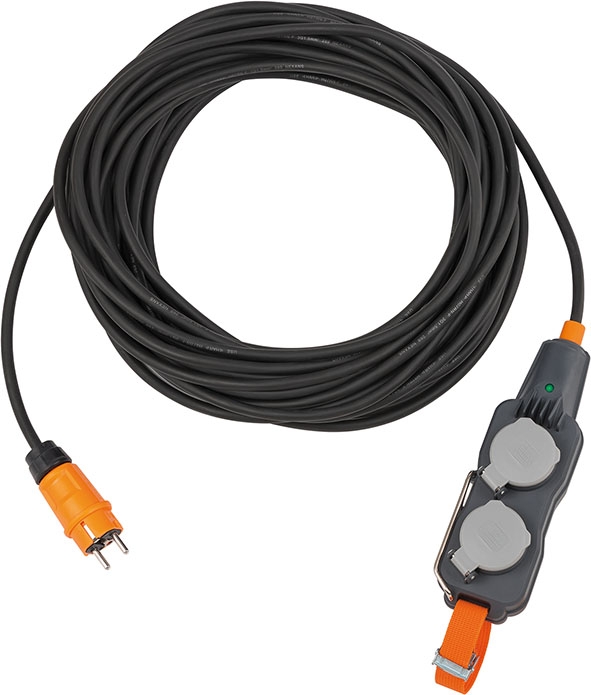 Brennenstuhl ProfessionalLINE 9161250160 professionalLINE Powerblock mit Verlängerungsleitung / Verteilersteckdose 4-fach mit 25m