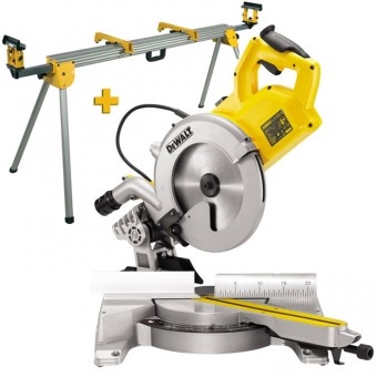 DeWALT DWS778KIT DWS778 Paneelsäge 1850 Watt 250 mm + DE7023 Untergestell
