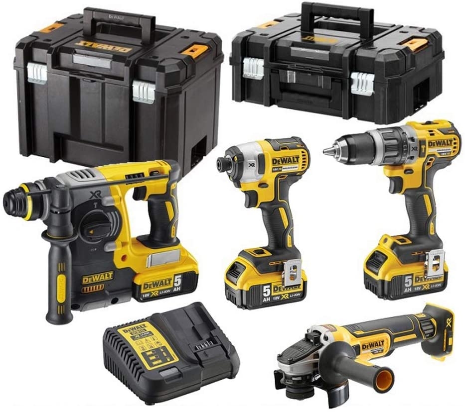 DeWALT DCK422P3T-QW 4-teiliges Combopack XR 18 Volt 3 x 5,0 Ah Li-Ion in TSTAK