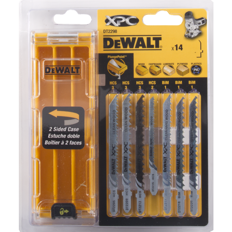 DeWALT Zubehör DT2298-QZ Kassette 14-teilige XPC®-Sägeblätter für Holz