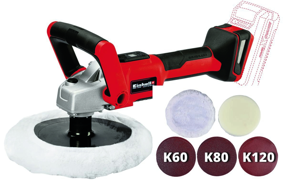 Einhell 2093320 CE-CP 18/180 Li E-Solo Akku-Polier-/Schleifmaschine 18 Volt ohne Akku oder Ladegerät