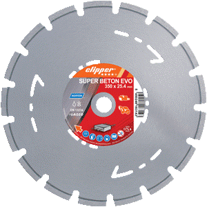 Norton Clipper 70184611982 Super Beton EVO Diamant-Sägeblatt 600 x 25,4 mm 