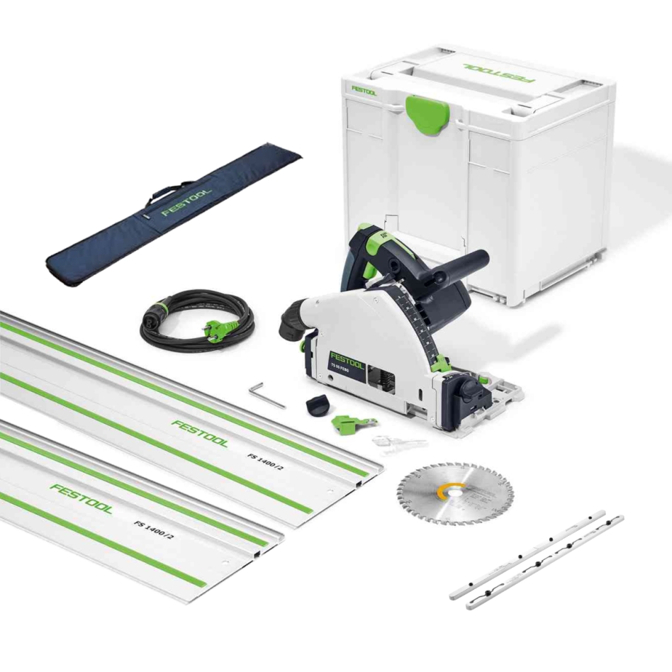 Festool 577010B TS 55 FEBQ-Plus-FS Downsaw + 2x Lineal FS1400/2 + 2x Kupplungsstück + Koffer