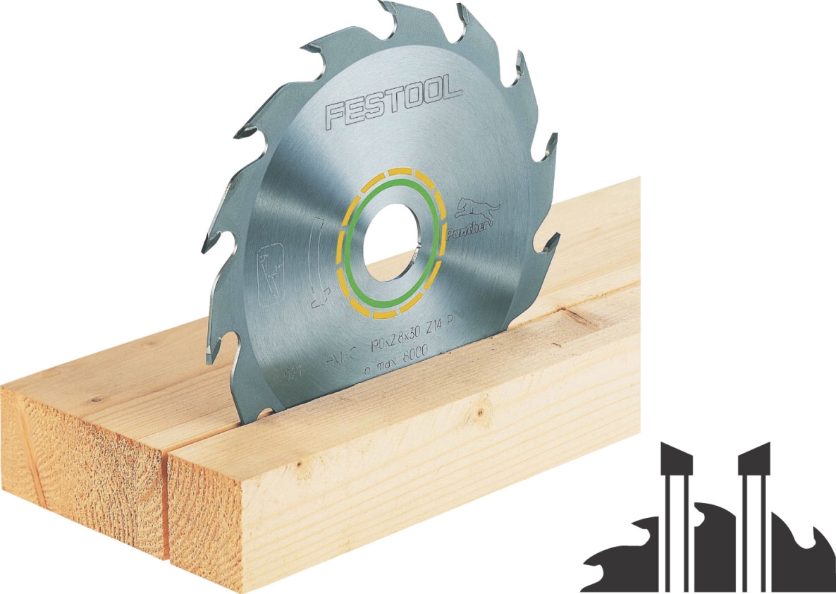 Festool Zubehör 493196 Panther-Sägeblatt 210x2,6x30 PW16
