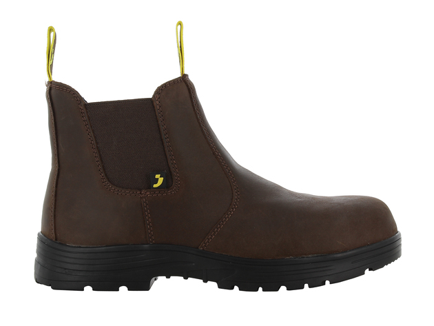 Safety Jogger JACKMAN Bequemer Chelsea-Stiefel dunkelbraun
