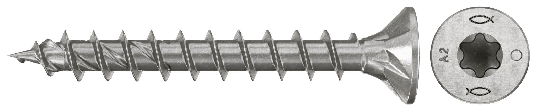 Fischer 574066 PowerFast FPF II Spanplattenschrauben CTF 4.5x30 Senkkopf Senkkopfgewinde A2 200St.