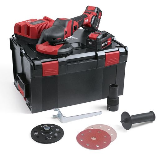 Flex-tools 504157 Akku Supraflex SE 125 18.0-EC/5.0 Set 18 Volt 5.0 Ah Li-Ion Schleif Spezialist 125 mm