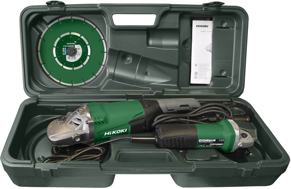HiKOKI G23SW2CPZ G23SW2 + G13SR4 Winkelschleifer Set 125 + 230 mm + Diamanttrennscheiben