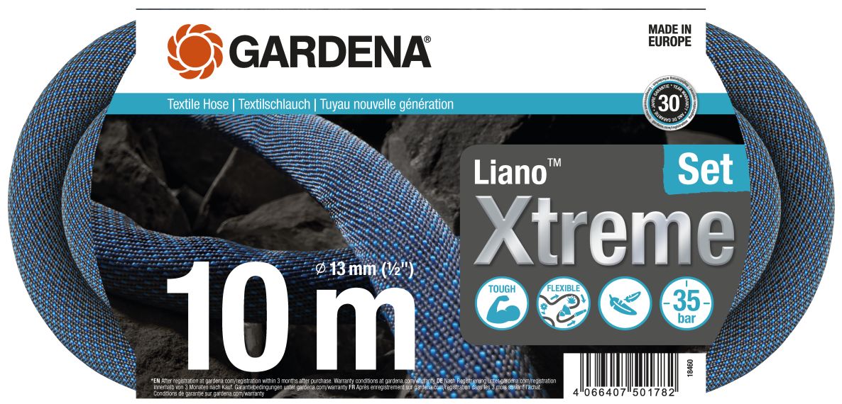 Gardena 18460-20 Liano Xtreme Textilschlauch 10m, Satz