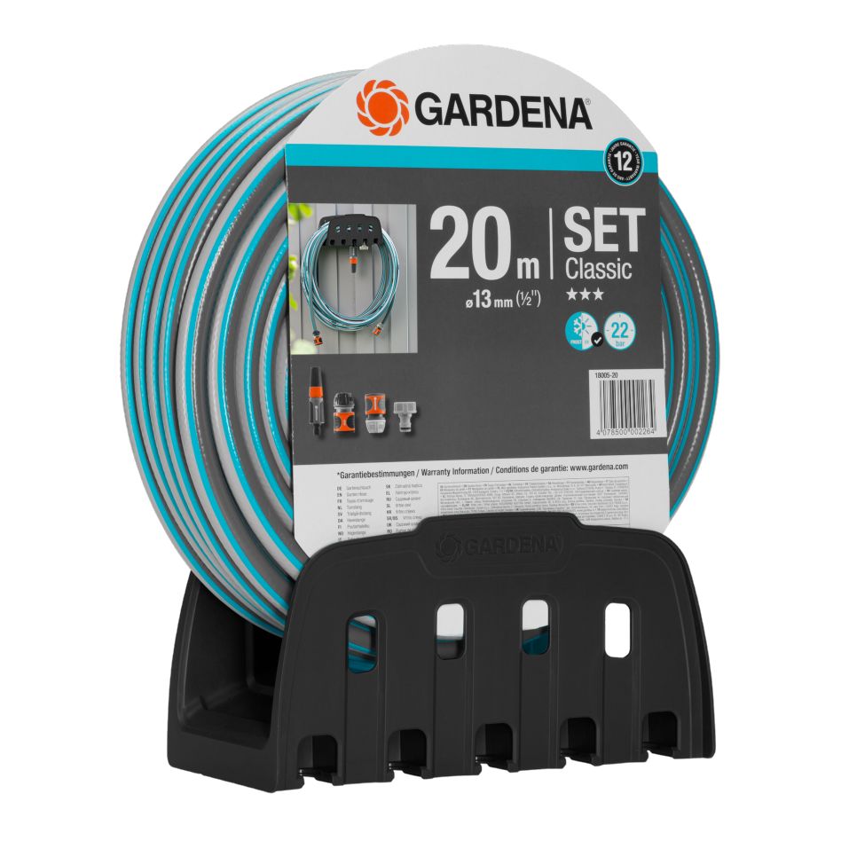 Gardena 18005-50 Wandschlauchaufroller mit Classic-Schlauch 20 m