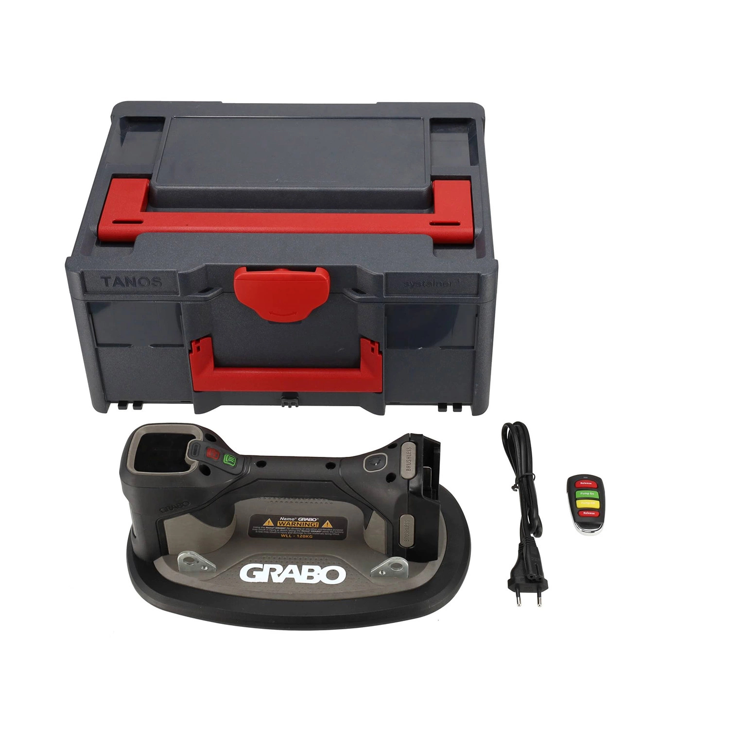 Grabo 12101 PRO Brushless Akku-Vakuumheber bis 120 kg, ohne Akku und Ladegerät, im Koffer