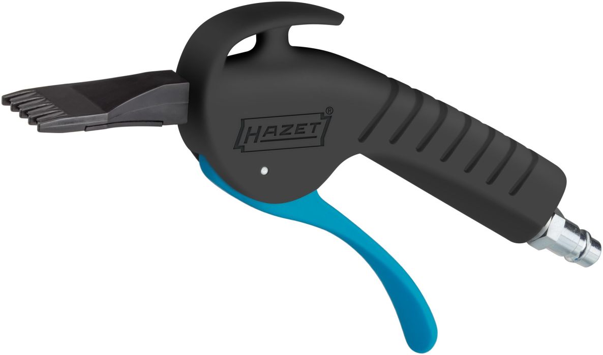 Hazet 9040P-5 Geräuscharme Blaspistole mit breiter, flacher Düse, Länge 203 mm