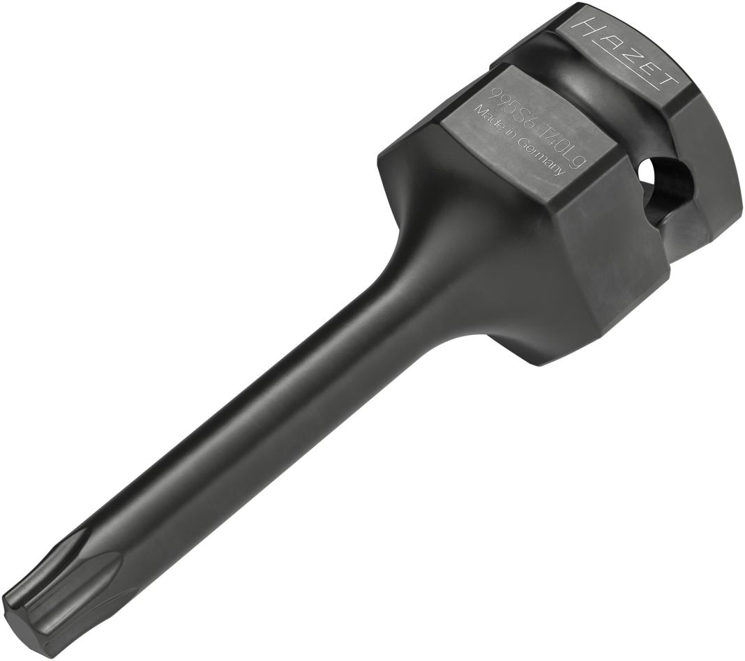 Hazet 995S6-T40LG Kraft-Steckschlüssel-Bit 1/2" Vierkant-Hohl, 24 mm Außensechskant, Innen-TORX®-Profil SW T40