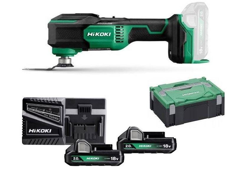 HiKOKI CV18DAWRZ Multitool 18V 2.0Ah Li-Ion im Hikoki Systemkoffer II