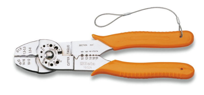 Beta 016024005 1602AHS Crimpzange für isolierte Kabelschuhe H-SAFE