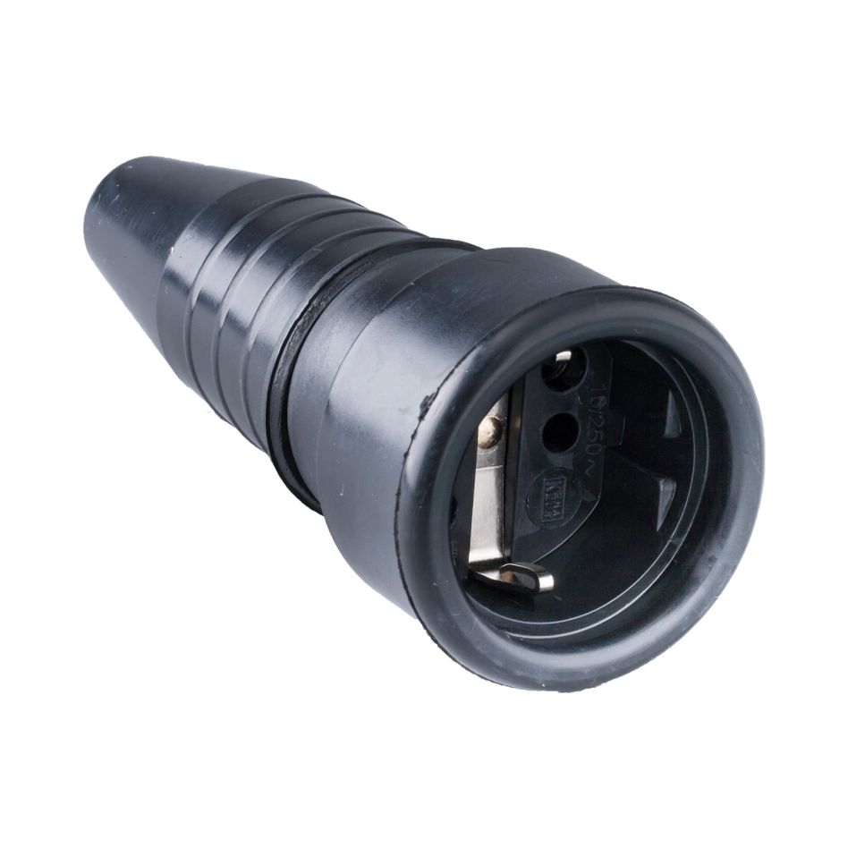 Keraf 104455 Vollgummi-Stecker 16A 250V geerdet