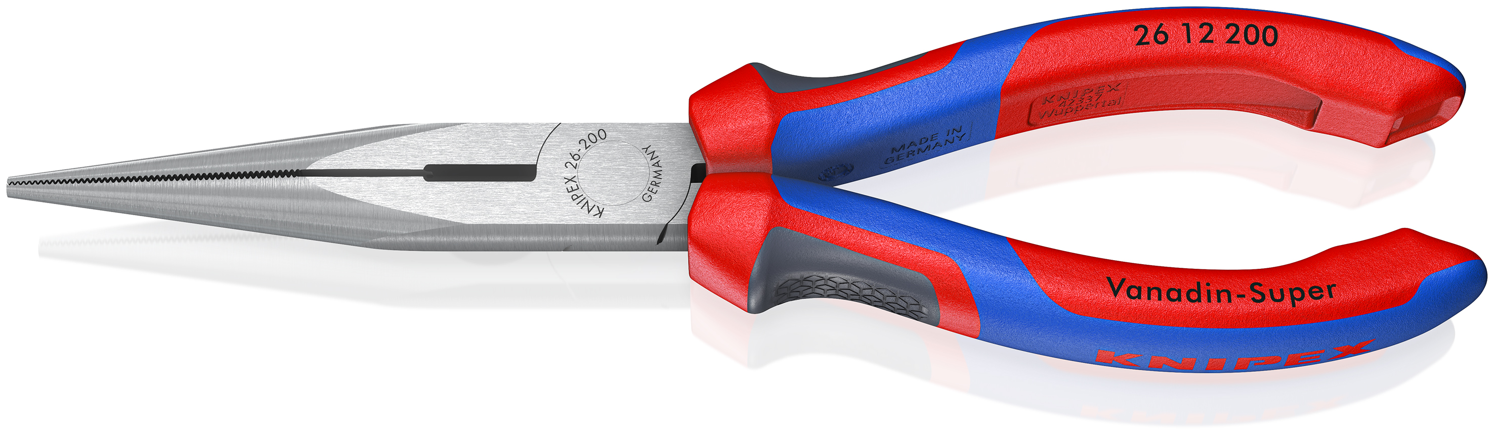 Knipex 26 12 200 Flachzange mit Seitenschneider 200 mm